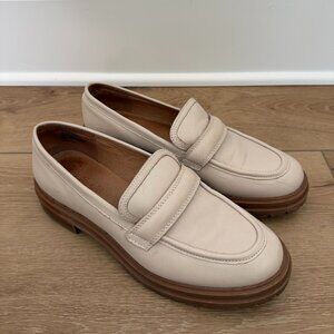 Madwell Bradley Lugsole Loafer 8.5 in Leather Color Harvest Moon/Cream